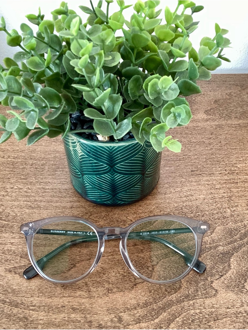 Burberry Glasses Frames Round Transparent Grey B2318 3855
